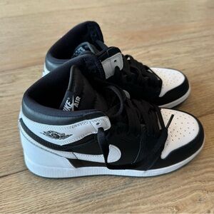 Nike Air Jordan 1 Mid Black and White Sneakers